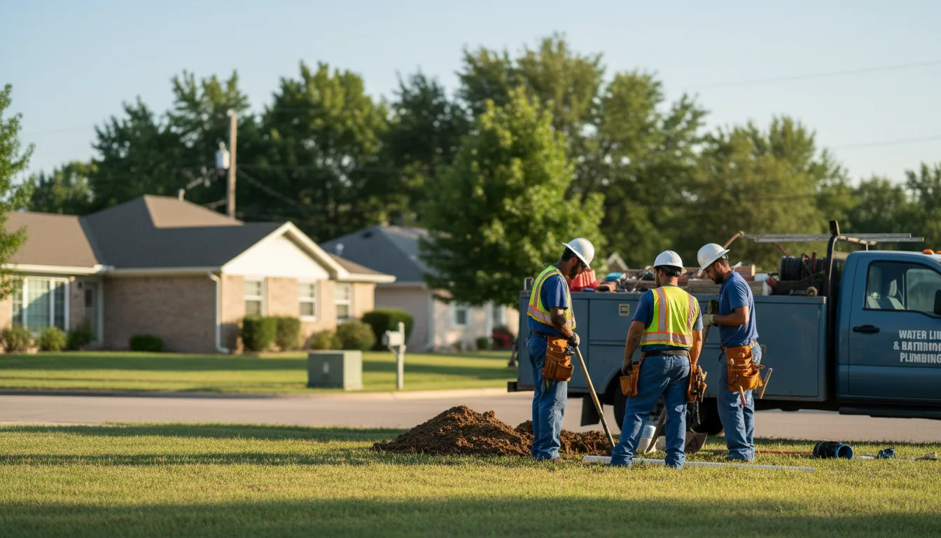 Residential water line and bathroom plumbing service in Center Ridge, AR